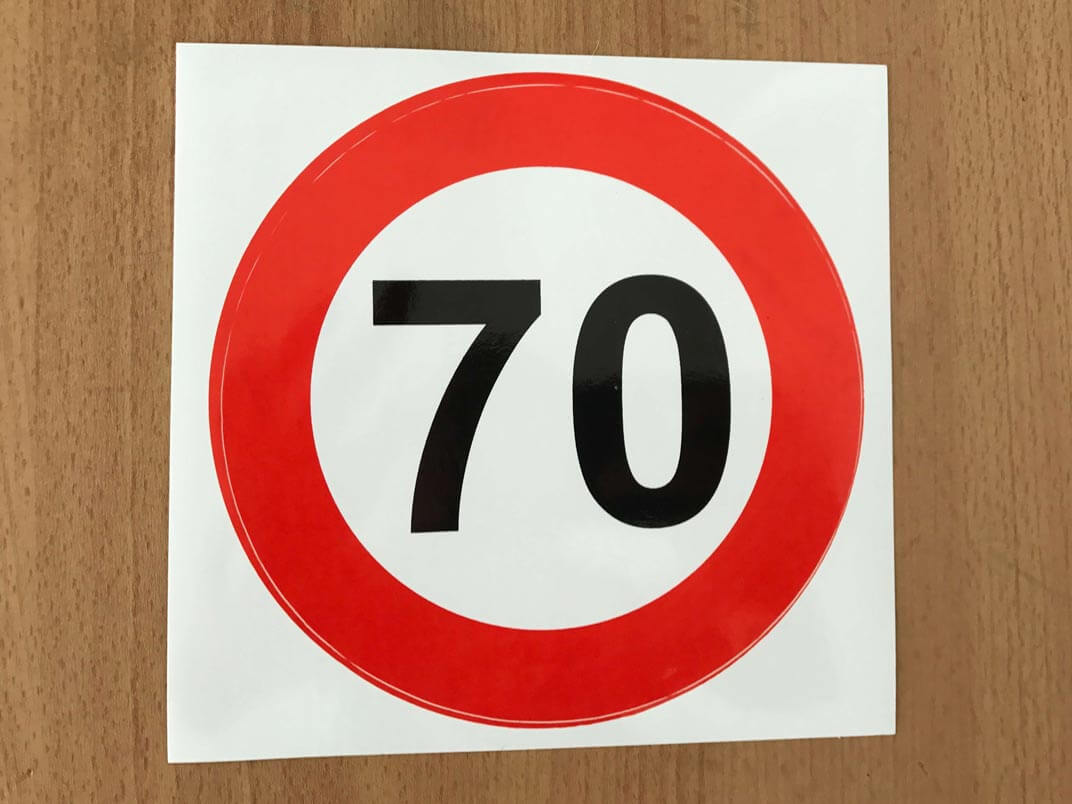 NALEPNICA OGRANIČENJA 70 VELIKA